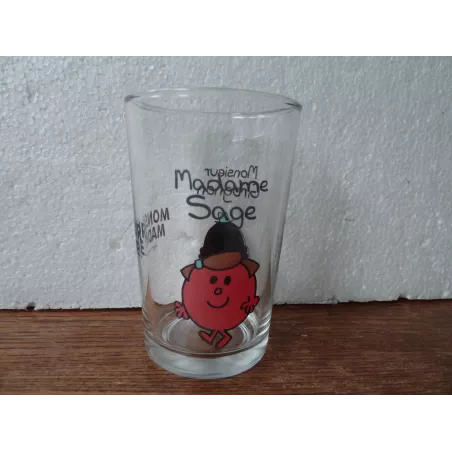 1 VERRE A MOUTARDE  MADAME  SAGE  MONSIEUR GROGNON  HT 9.70CM