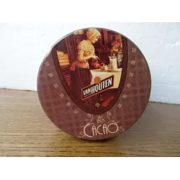 BOITE CACAO VAN HOUTEN DIAMETRE 10CM HT 15CM