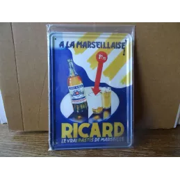 TOLE  RICARD  A LA MARSEILLAISE 21.20CM X15.50CM