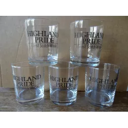5 VERRES HIGHLAND PRIDE 16/18CL HT 8.20CM