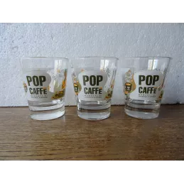 3 VERRES POP CAFFE  HT 7CM