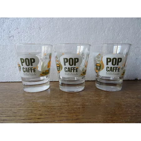 3 VERRES POP CAFFE  HT 7CM