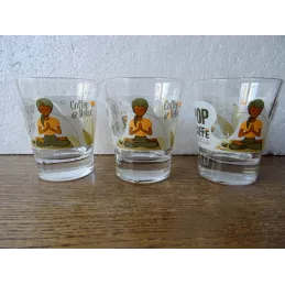 3 VERRES POP CAFFE  HT 7CM