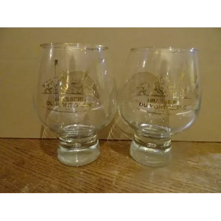 2 VERRES BRASSERIE DU MONT BLANC  33/50CL