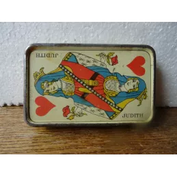 BOITE A CARTES  SUZE  EN TOLE  9.50CM X6CM