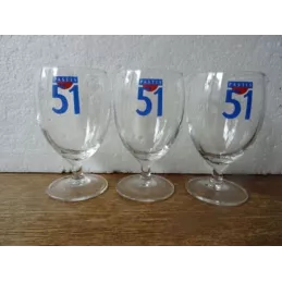 3 VERRES  PASTIS 51 11CL HT 10CM