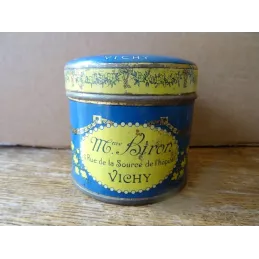 BOITE SUCRE D'ORGE  VICHY DIAMETRE 8CM  HT 7.40CM