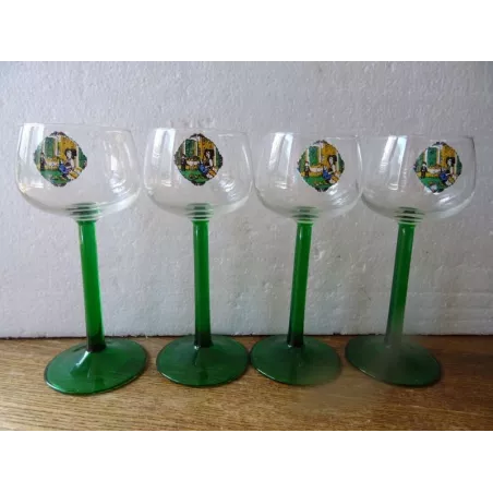 4 VERRES VIN BLANC 12CL HT 16.50CM