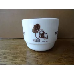 6  TASSES CHOCOLAT FOLLIET  EN ARCOPAL 20CL HT 7CM