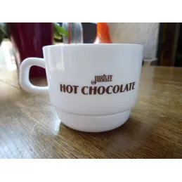 6  TASSES CHOCOLAT FOLLIET  EN ARCOPAL 20CL HT 7CM