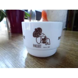 6  TASSES CHOCOLAT FOLLIET  EN ARCOPAL 20CL HT 7CM