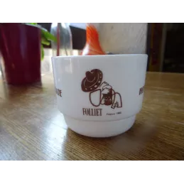 1 TASSE CHOCOLAT FOLLIET  EN ARCOPAL 20CL HT 7CM