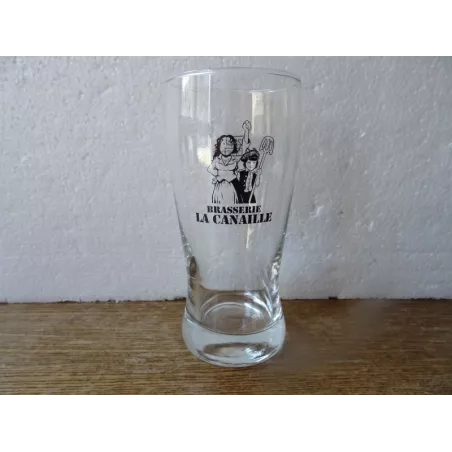 1 VERRE BRASSERIE LA CANAILLE  25CL HT.14.60CM