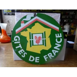 PLAQUE EMAILLEE GITES DE FRANCE  DIAMETRE 35CM