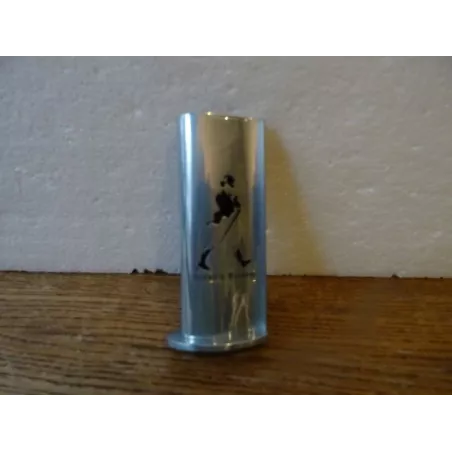 PETIT SUPPORT PRESENTOIR  JOHNNIE WALKER  EN ACIER BROSSE  HT 10.20CM