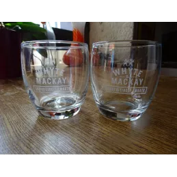 2 VERRES WHYTE MACKAY 17CL HT 8CM