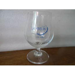 1 VERRE BRASSERIE  LAMBELIN 150ANS 25CL HT 14CM
