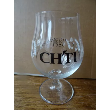 1 VERRE CH'TI BRASSERIE CASTELAIN 33CL  HT 15.20CM