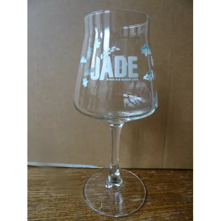 1 VERRE JADE  BRASSERIE CASTELAIN 25CL HT 18.80CM