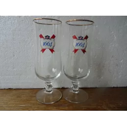2 VERRES 1664 25CL HT 18.30CM
