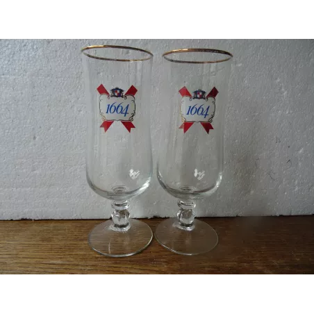2 VERRES 1664 25CL HT 18.30CM
