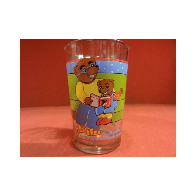 1 VERRE A MOUTARDE PETIT OURS BRUN 