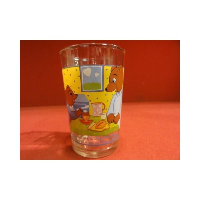 1 VERRE A MOUTARDE PETIT OURS BRUN AMORA