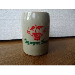 CHOPE CIGOGNE  SUPER 25CL   BRASSERIE  NAIN D'ALSACE  HT 11CM