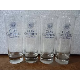 4 VERRES CLAN CAMPBELL 22CL HT 15.20CM