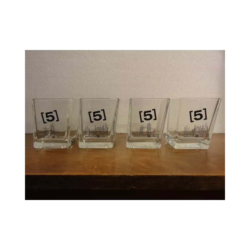 4 VERRES WHISKY LABEL 5