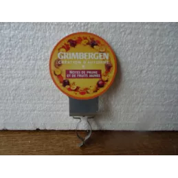 GRIMBERGEN  CAVALIER TIRAGE PRESSION 14CM X8CM  NOTES DE PRUNE ET DE FRUITS JAUNES
