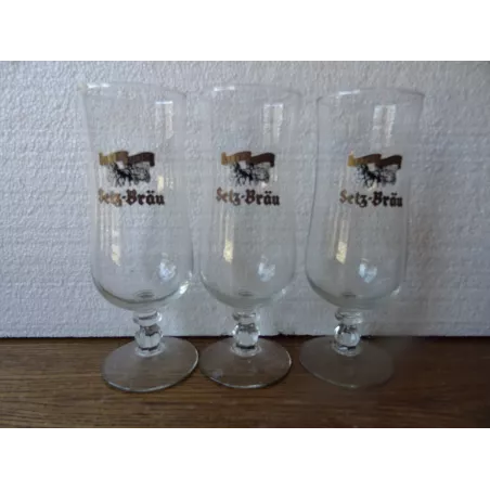 3 VERRES SETZ BRAU 25CL HT 18.30CM