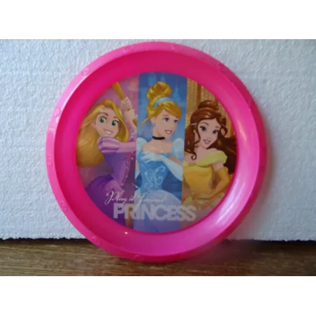 1 ASSIETTE  PRINCESS  EN PVC DIAMETRE 20CM