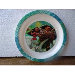 1 ASSIETTE      MOANA             EN PVC  DIAMETRE 18CM
