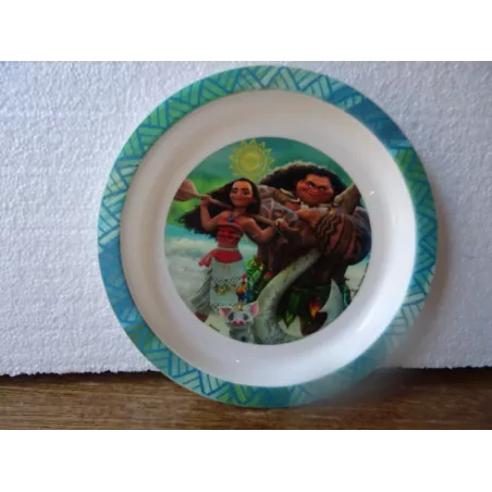 1 ASSIETTE      MOANA             EN PVC  DIAMETRE 18CM