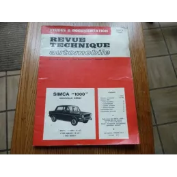 REVUE TECHNIQUE AUTOMOBILE SIMCA 1000   NOUVELLE SERIE