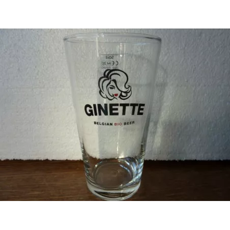 1 VERRE BIERE GINETTE 50CL  HT 15.80CM