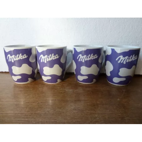4 TASSES MILKA  30/35CL HT 10CM