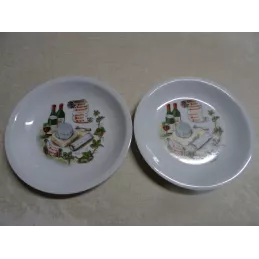 6 ASSIETTES A FROMAGES ET VINS  DIAMETRE 18CM  N° 200