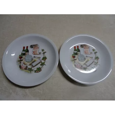 6 ASSIETTES A FROMAGES ET VINS  DIAMETRE 18CM  N° 200