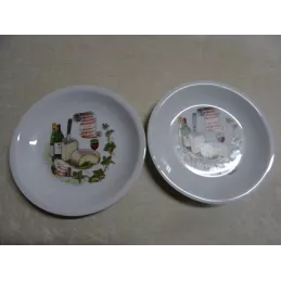 6 ASSIETTES A FROMAGES ET VINS  DIAMETRE 18CM  N° 200