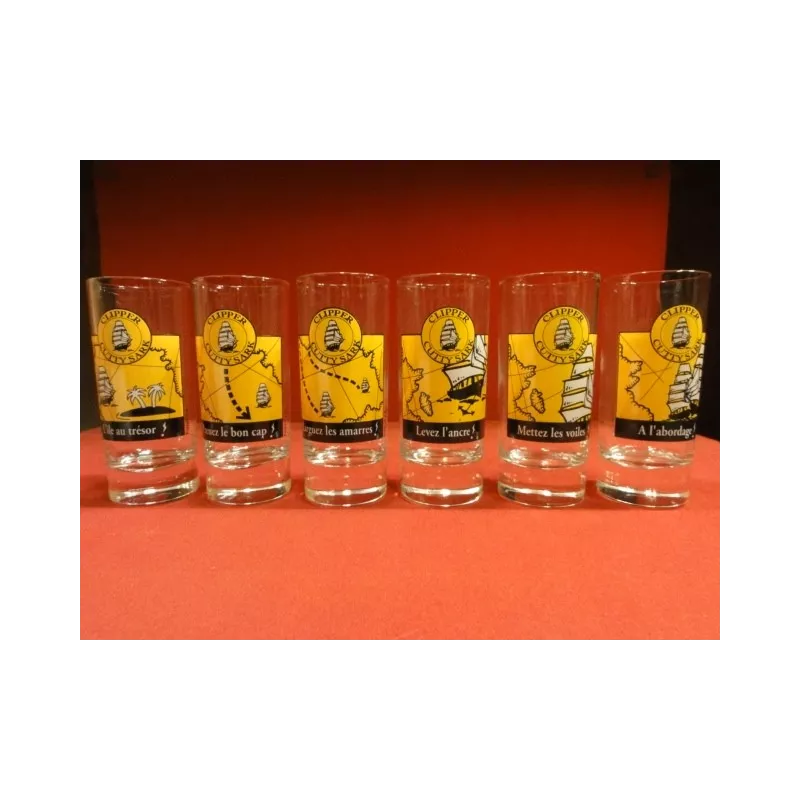 6 VERRES WHISKY CUTTY SARK 