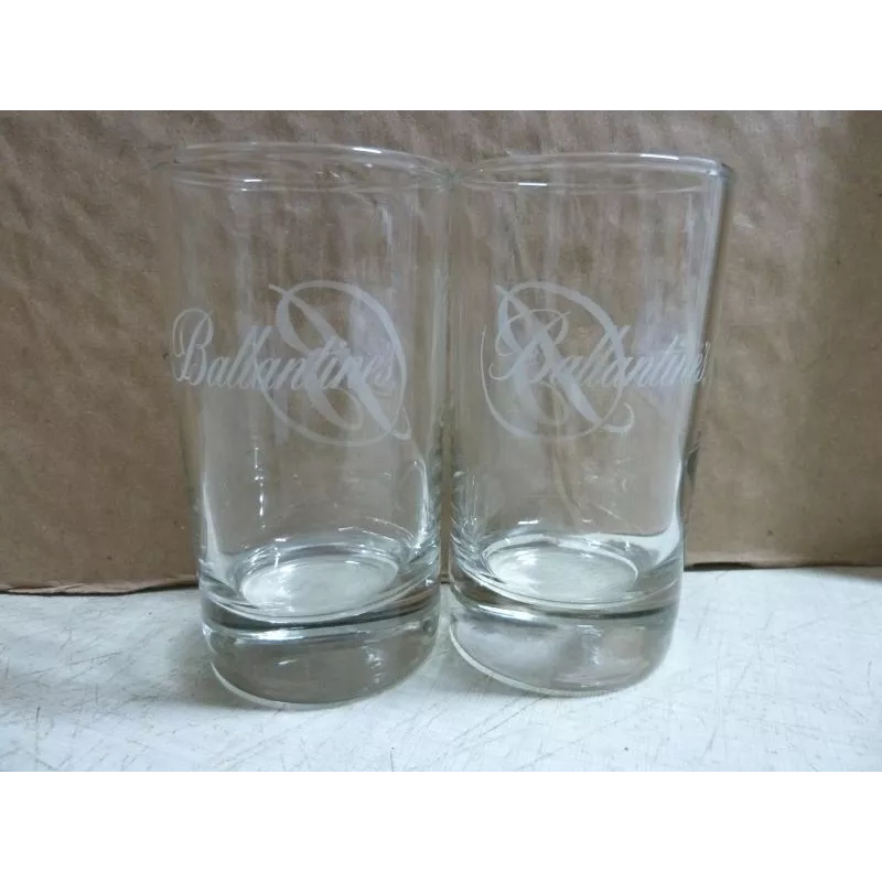2 VERRES BABY BALLANTINES HT 10CM 2 VERRES BABY BALLANTINES HT 10CM