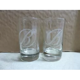2 VERRES BABY BALLANTINES HT 10CM