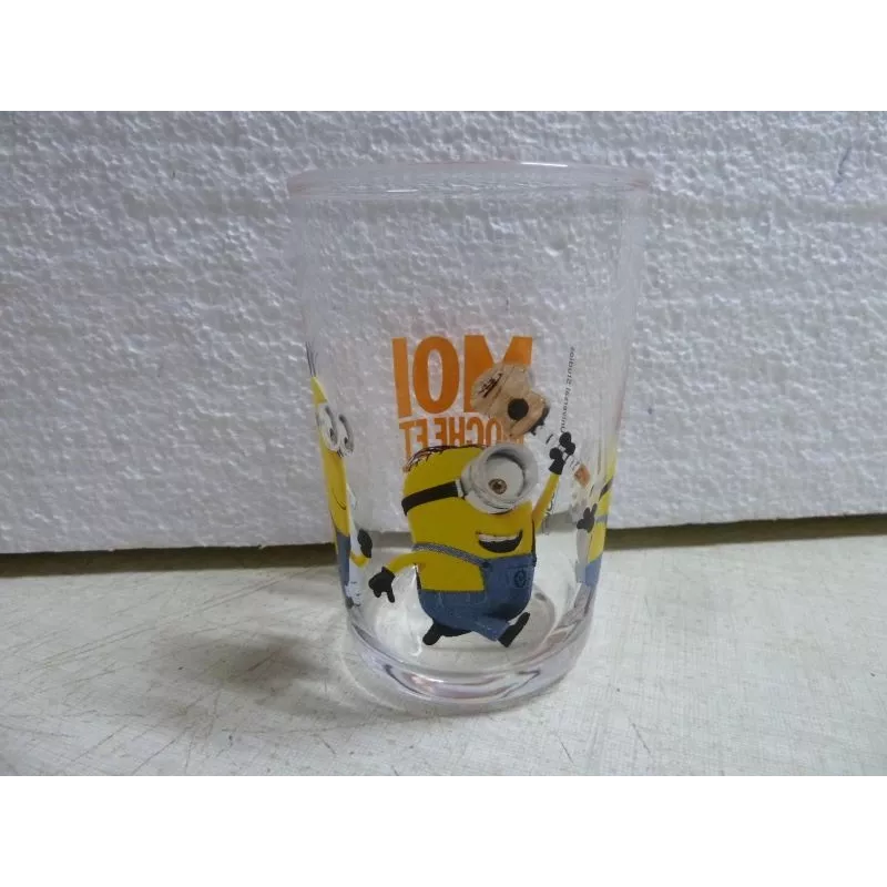 1 VERRE LES MIGNONS MOI MOCHE ET MECHANT HT 9.50CM 1 VERRE LES MIGNONS MOI MOCHE ET MECHANT HT 9.50CM