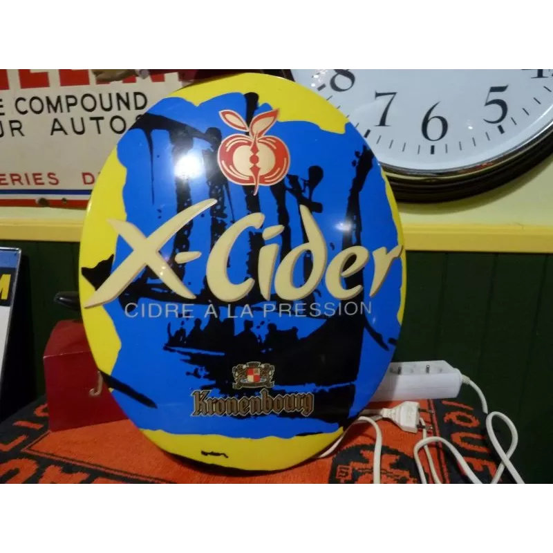 ENSEIGNE KRONENBOURG  X -CIDER 41.50CM X34CM