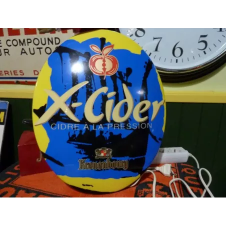 ENSEIGNE KRONENBOURG  X -CIDER 41.50CM X34CM