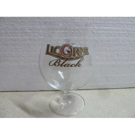 6 VERRES LICORNE BLACK 50CL  HT .15.80CM