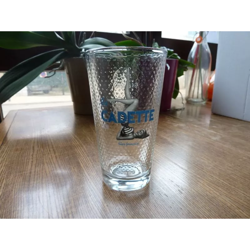 1 VERRE LA CADETTE 25CL HT 14 CM BRASSERIE CASTELAIN