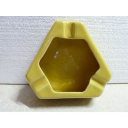 CENDRIER RICARD  JAUNE 17CM X17CM X17CM  ECRITURE BLEUE